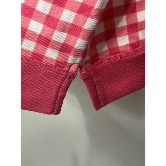 NWT Talbots Fun Raspberry/Pink White Gingham Check Long Sleeve Sweatshirt 2X - Picture 6 of 9